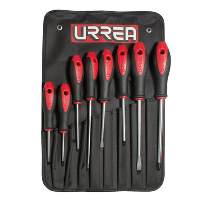 Juego de 8 Desarmadores Bimaterial Combinado Urrea 8600D