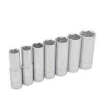 Juego de 7 Dados Largos en Pulgadas 1/2" Urrea 5300H
