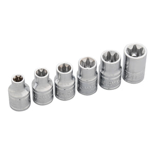Juego de 6 Dados de 1/2" Torx Hembra Urrea 5400TX