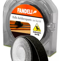 Rollo Antiderrapante Negro 25 Mm X 6m, P-93, Fandeli 26255