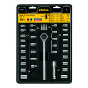 Juego De 39 Herramientas 1/4" y 3/8" Para Mecánico, Pretul 23973
