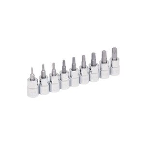 Juego de 9 Dados Punta Torx T10 a T50 Cuadro 3/8" Urrea 5239C