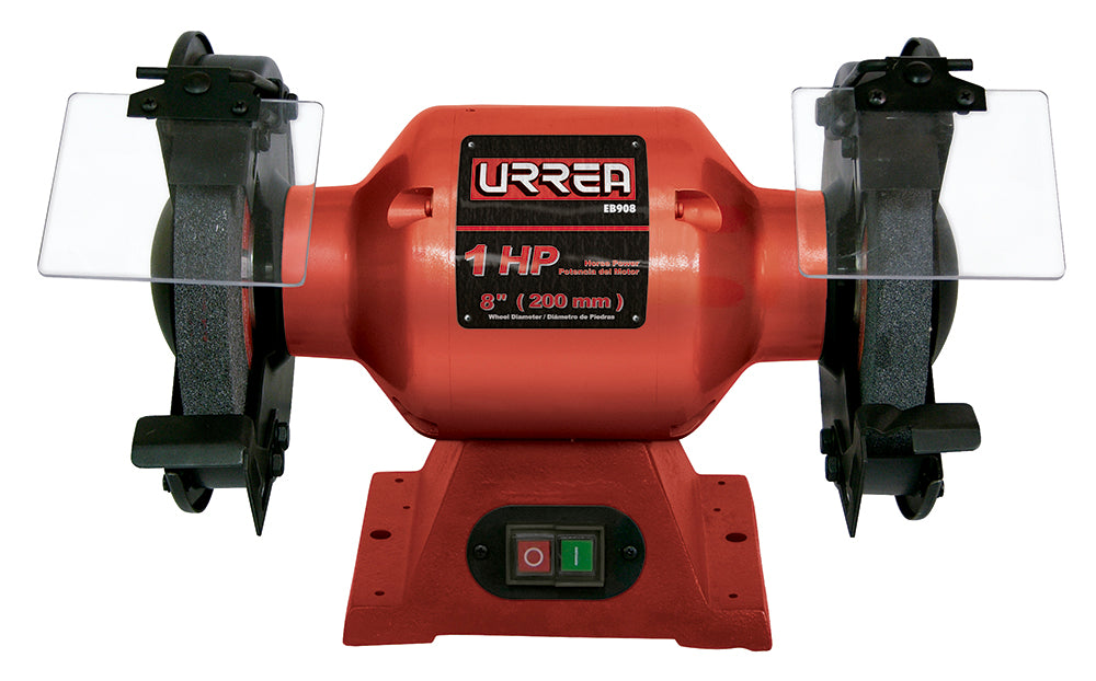 Esmeril de Banco 8" 1HP 750W 127V 1 Fase Uso Pesado Urrea EB908