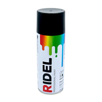 Pintura en Aerosol 400 ml/280gr Negro Satinado, Ridel PA-NS.