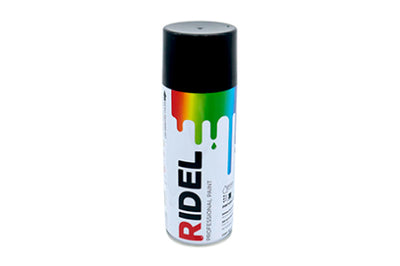 Pintura en Aerosol 400 ml/280gr Negro Satinado, Ridel PA-NS.