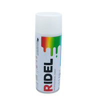 Pintura en Aerosol 400 ml/280gr Blanco Brillante, Ridel PA-BG.