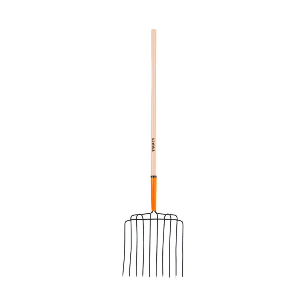 Bieldo Para Estiércol 10 Dientes, Mango Largo 48", Cab/Soldada, Truper 102562