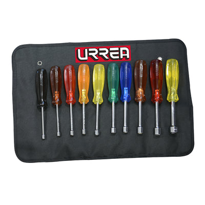 Juego de 10 Desarmadores de Colores de Caja en Pulgadas Urrea 9201B