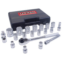 Juego de 20 Dados y Accesorios en Pulgadas 1/2" Urrea 5400PB