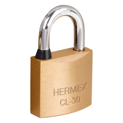 Candado De Latón 30 mm Gancho Corto En Blíster, Hermex 43427