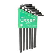 Juego de 7 Llaves Allen "L" Torx Larga, Urrea 4972TL