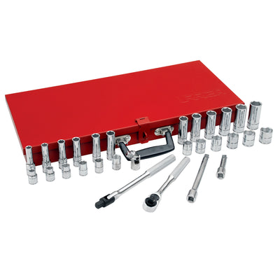 Juego de 30 Dados Largos Accesorios 3/8