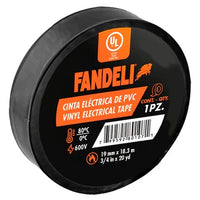 Cinta Aislar Uso General UL 19mm X 18.3m, Fandeli 80107