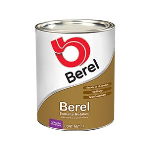 Litro de Esmalte Metálico Oro Rico, Berel 6101-4