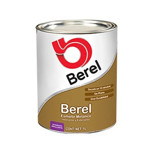 Litro de Esmalte Metálico Oro Rico, Berel 6101-4