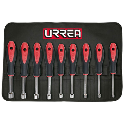 Juego de 9 destornilladores bimaterial de caja métricos Urrea 8200M