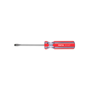 Desarmador Plano 1/4 x 4' Mango De PVC, Pretul 21459