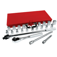 Juego de 23 dados y accesorios métricos 1/2" Urrea 54210