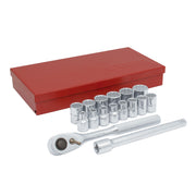Juego de 17 Dados y Accesorios 3/8" Urrea 52218