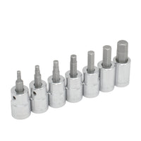 Juego de 7 Dados de Punta Hexagonal 1/8" a 3/8" Cuadro de 3/8" Urrea 49907