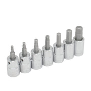 Juego de 7 Dados de Punta Hexagonal 1/8" a 3/8" Cuadro de 3/8" Urrea 49907