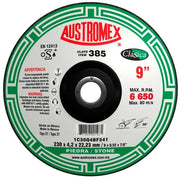Disco Abrasivo para Desbaste y Corte de Piedra de 9 x 5/32 x 7/8 Austromex 385
