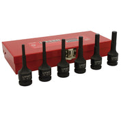 Juego de 6 Dados de Impacto Punta Hexagonal Pulgadas 1/2" Urrea 74150