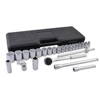 Juego de dados y accesorios cuadro de 1/2" combinado, 25 piezas Surtek F5800C