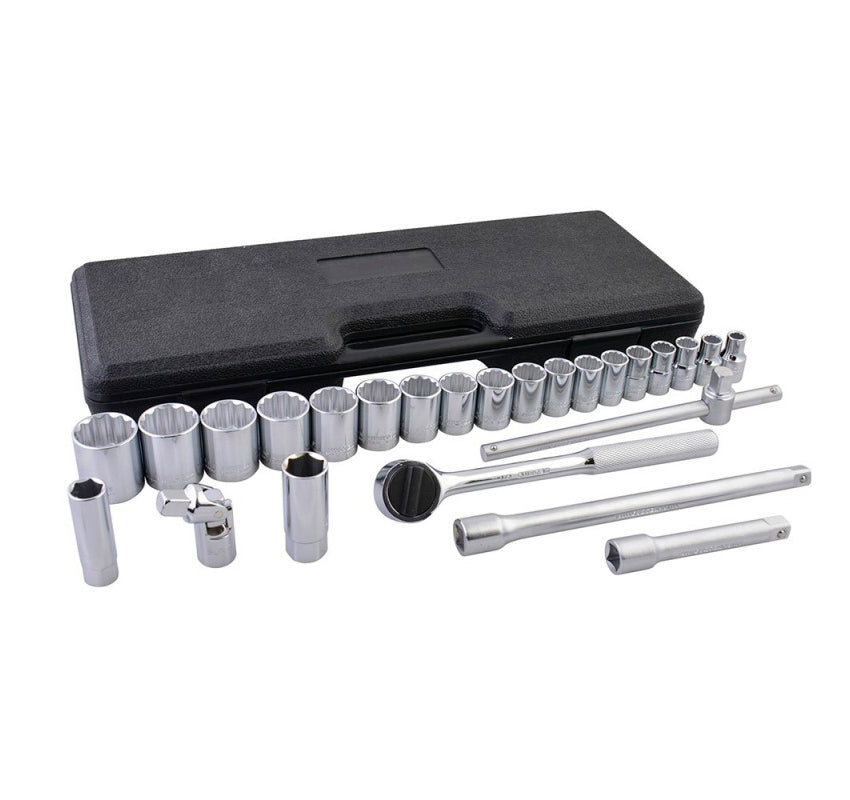Juego de dados y accesorios cuadro de 1/2" combinado, 25 piezas Surtek F5800C
