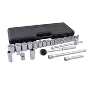 Juego de dados y accesorios cuadro de 1/2" combinado, 25 piezas Surtek F5800C