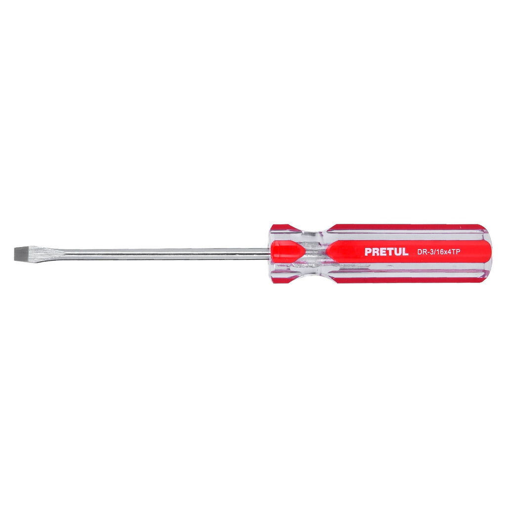 Desarmador Plano 3/16 x 4" Mango De PVC, Pretul 21458