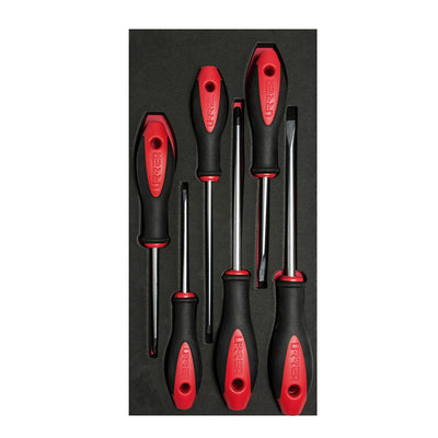 Juego de 6 destornilladores bimaterial combinados Urrea CH115