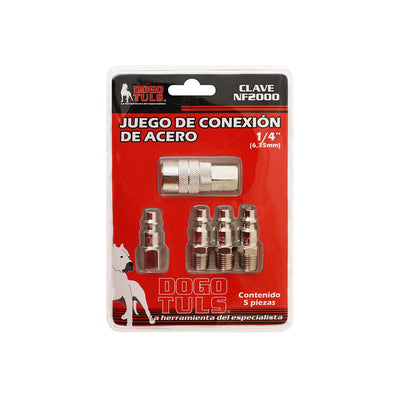 Juego De Conexión Acero 1/4 NPT 5PZS, Dogotuls NF2000