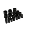 Juego de 19 dados de impacto en pulgadas cuadro de 1/2", 6 puntas Urrea 74106