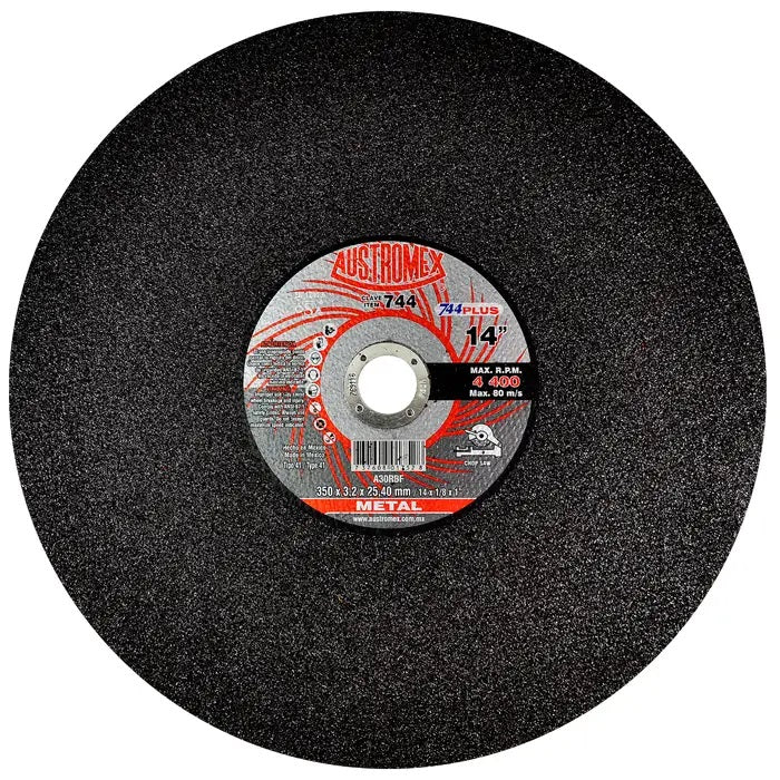 Disco Abrasivo para Corte de Metal de 14 x 1/8 x 1", Austromex 744