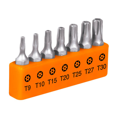 Juego De 7 Puntas Torx Combinadas C/Seguro Largo 1