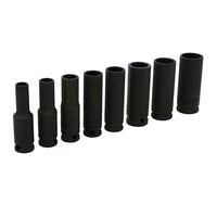 Juego de 8 Dados de Impacto Largos en pulgadas 3/8" Urrea 72103