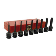 Juego de 9 Dados de Impacto Punta Torx 1/2" Urrea 74400