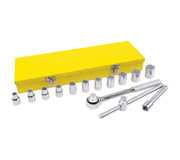 Juego de dados y accesorios cuadro de 1/2" métrico, 15 piezas Surtek F08M