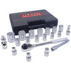Juego de 20 Dados y Accesorios Métricos 1/2" Urrea 5400PBM