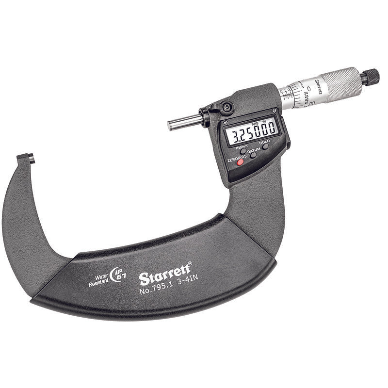 Micrómetro Electrónico Digital 3-4" IP67 Starrett 795.1XRL-4