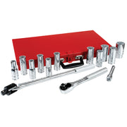 Juego de 15 Dados Largos y Accesorios en Pulgadas 1/2" Urrea 5300A