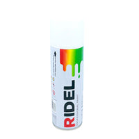 Pintura en Aerosol 400 ml/280gr Blanco Mate, Ridel PA-BM.