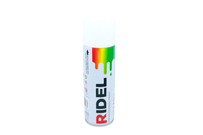 Pintura en Aerosol 400 ml/280gr Blanco Mate, Ridel PA-BM.