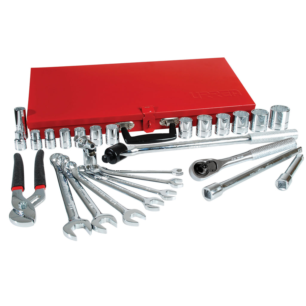 Juego de 28 Dados y Accesorios en Pulgadas 1/2" Urrea 5404B