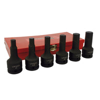Juego de 6 Dados de Impacto Punta Hexagonal en Pulgadas 3/4" Urrea 75150