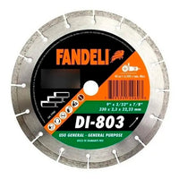 Disco Diamante Segmentado Pro 9" x 3/32" x 7/8" , Fandeli 72960