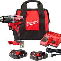 Kit De Taladro/Destornillador Compacto Sin Escobillas M18 de 1/2", Milwaukee 2801-22CT