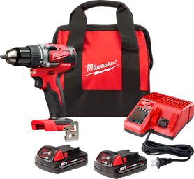 Kit De Taladro/Destornillador Compacto Sin Escobillas M18 de 1/2", Milwaukee 2801-22CT