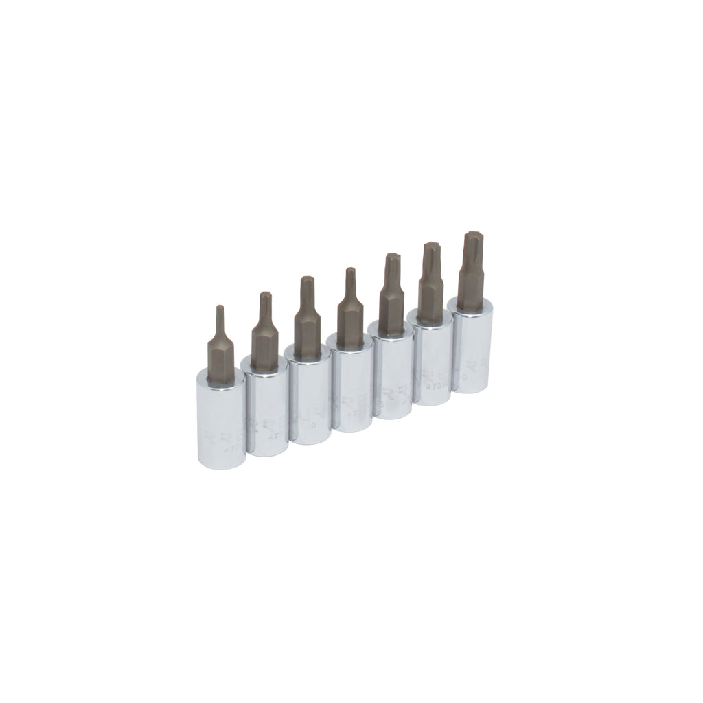 Juego de 7 Dados Punta Torx Cuadro de 1/4" Urrea 4739C